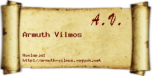 Armuth Vilmos névjegykártya